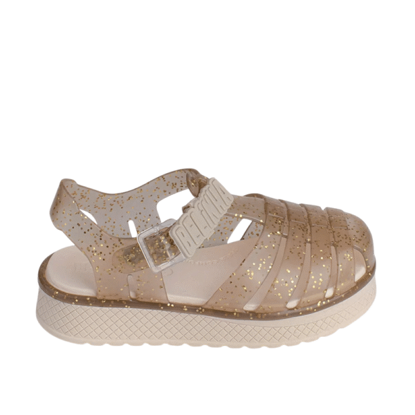 Sandalia Gloss Belinha Ouro Glitter