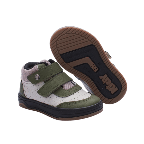 Tenis Happy Verde Militar Bege - Image 4